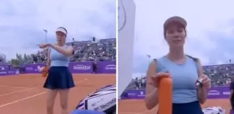 Tenis yıldızı, uygunsuz davranışta bulunan kameramana çıkıştı