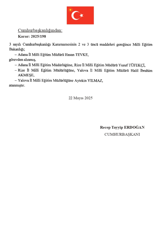 23 Mayıs Cuma 2025 Resmi Gazete ATAMA KARARLARI! Bugünün kararları neler? 23 Mayıs Resmi Gazete yayımlandı! 32266 sayılı Resmi Gazete atamalar listesi