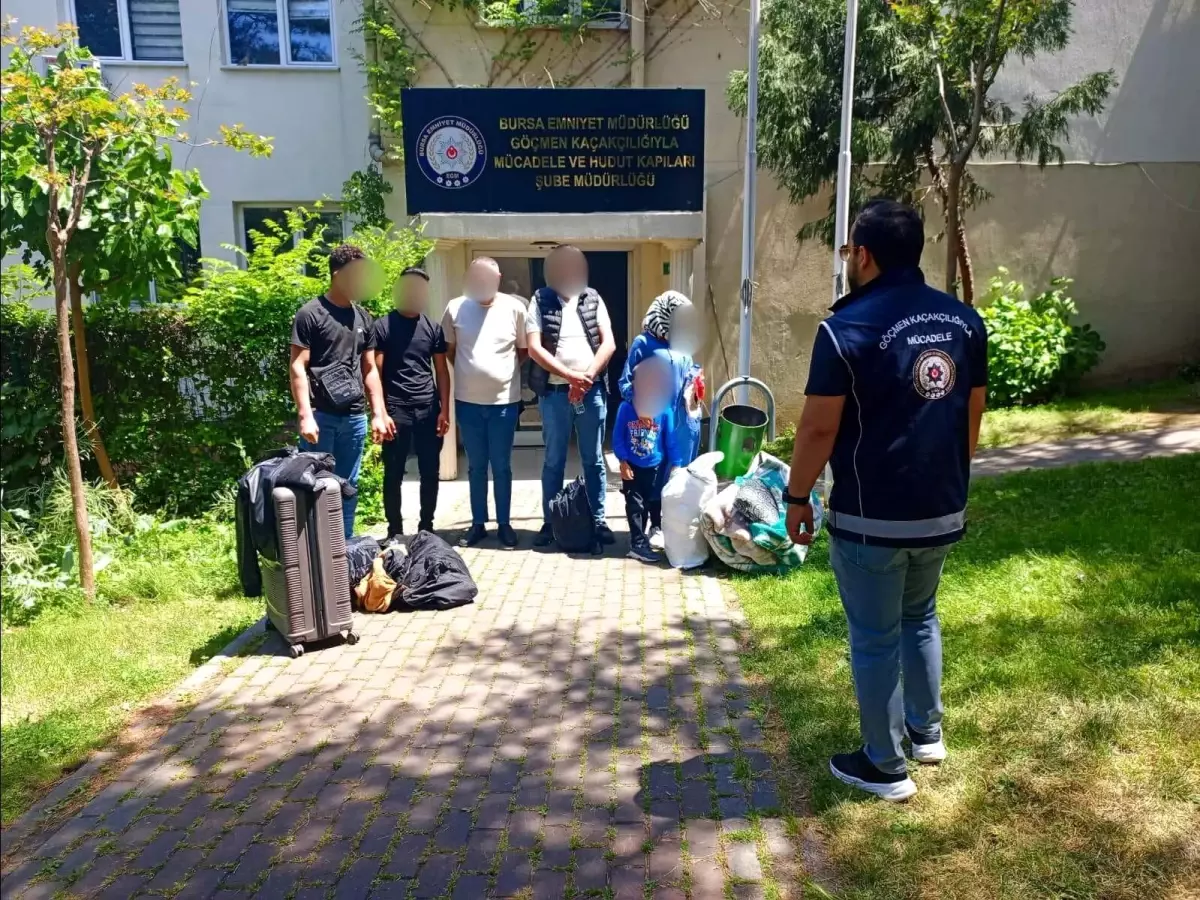 Bursa'da Kaçak Göçmen Taşıyan Organizatore Operasyon