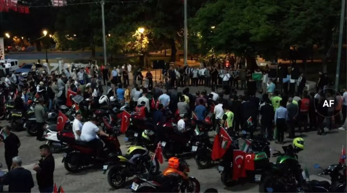 Gaziantep'te Motosikletli Protesto: 'Gazze İçin Özgürlüğe Sürüyoruz'
