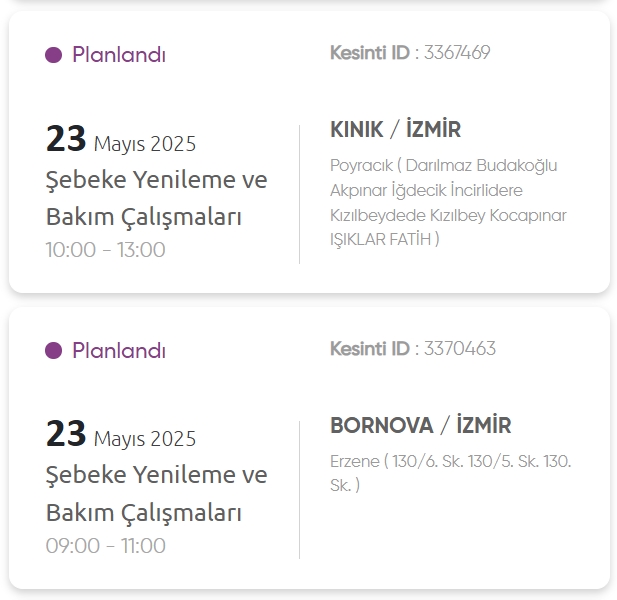 İzmir GEDİZ elektrik kesintisi! 23 Mayıs İzmir'de elektrik kesintisi ne zaman bitecek, elektrikler ne zaman gelecek?