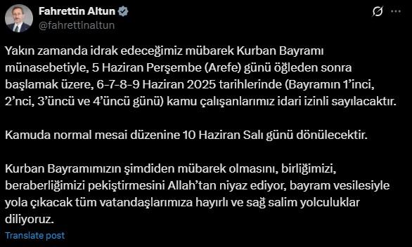 Kurban Bayramı tatili uzatılacak mı? Kurban Bayramı tatili kaç gün? (SON DAKİKA RESMİ AÇIKLAMA) Kurban Bayramı tatili uzatılacak mı? Kurban Bayramı tatili kaç gün? (SON DAKİKA RESMİ AÇIKLAMA)