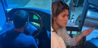 Sürüş süresi dolan şoförün koltuğuna yolcu oturdu, otobüs fena karıştı