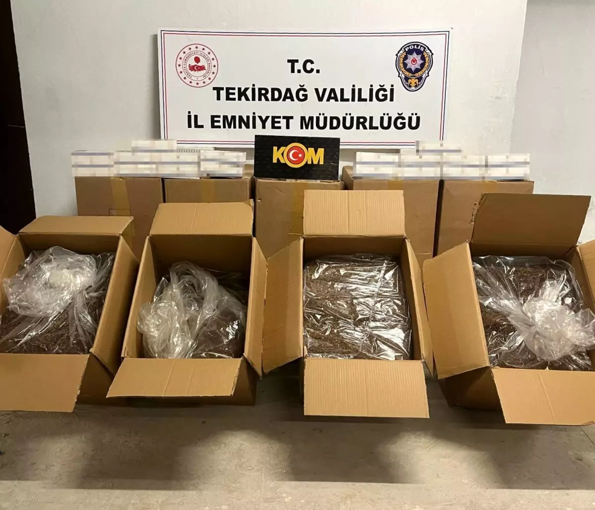Tekirdağ'da Tütün Kaçakçılarına Operasyon: 58 Bin Makaron ve 476 Kilogram Tütün Ele Geçirildi