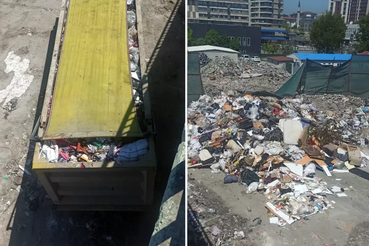 İlçenin göbeğindeki atık sahası vatandaşı isyan ettirdi