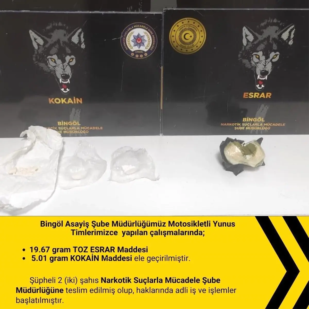 Bingöl'de Uyuşturucu Operasyonu: 2 Kişi Yakalandı