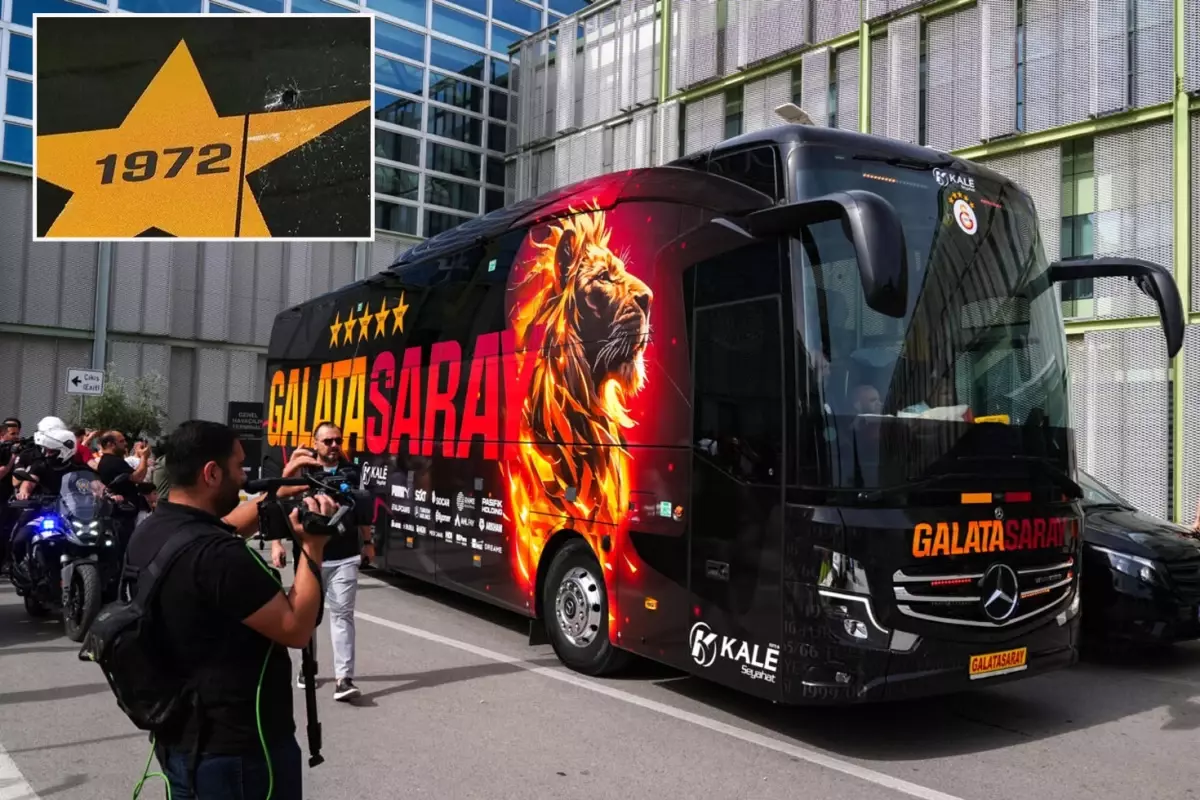 Göztepe-Galatasaray maçının sonunda Sarı-kırmızılıların otobüsüne saldırı