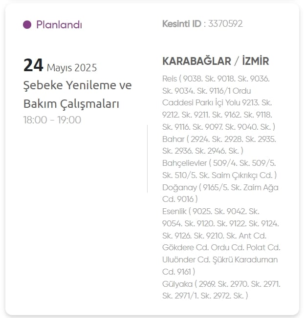 İzmir GEDİZ elektrik kesintisi! 24 Mayıs İzmir'de elektrik kesintisi ne zaman bitecek, elektrikler ne zaman gelecek?