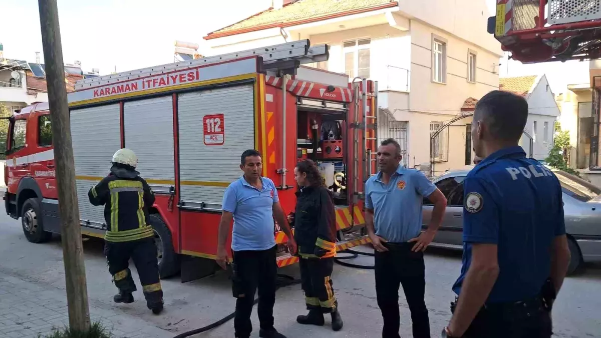 Karaman'da Öfkeli Koca Eşinin Evini Ateşe Verdi