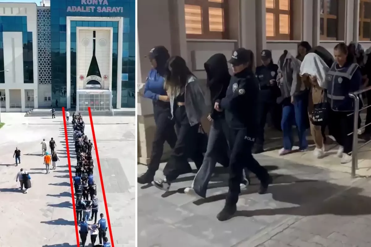 Konya'da büyük fuhuş operasyonu: 21 şüpheli tutuklandı, 74 kadın kurtarıldı
