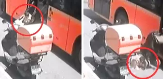 Şoförün dikkatsizliği faciaya neden oluyordu! Bebek arabası kapıya sıkıştı, çocuk yere düştü