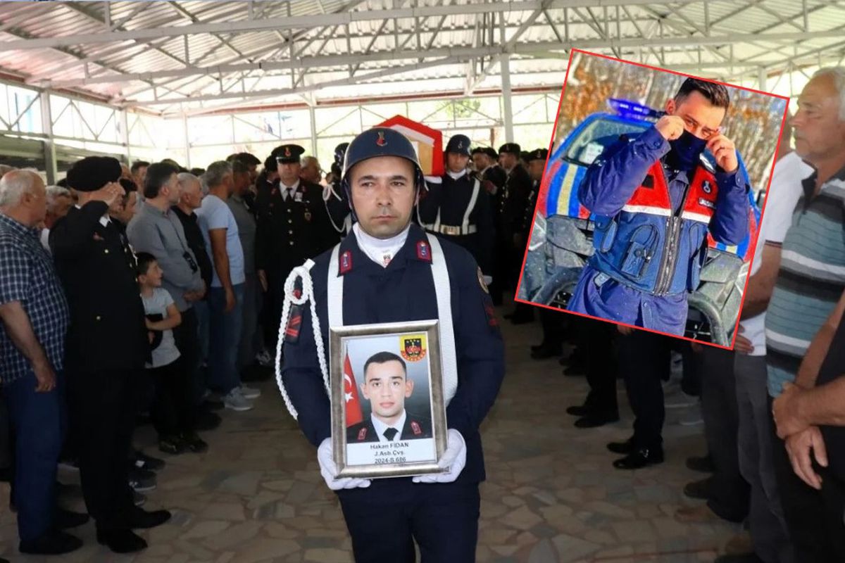 Samsun'da boğulan Astsubay Hakan Fidan son yolculuğuna uğurlandı