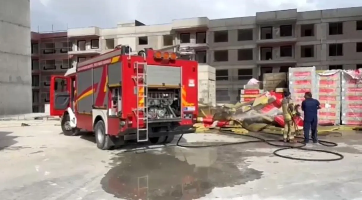 Ankara'da İnşaat Halindeki Binada Yangın Çıktı