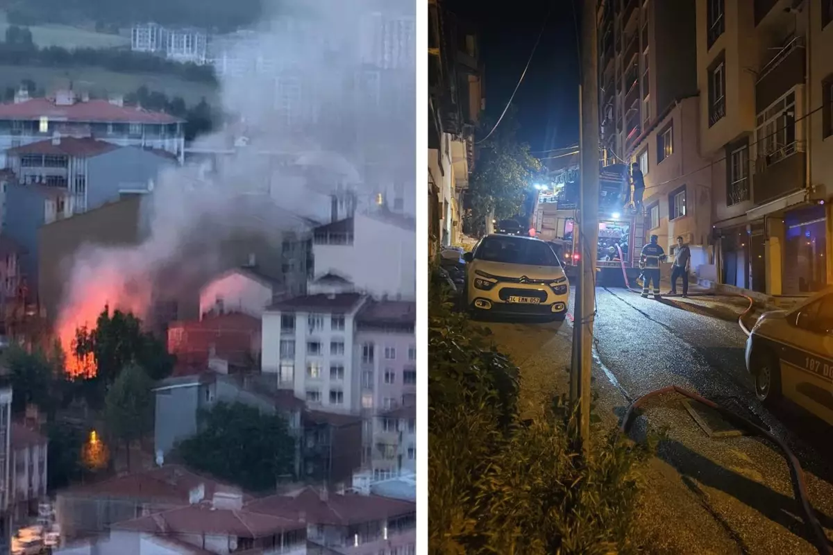 Bilecik'te yangın dumanları gökyüzünü kapladı
