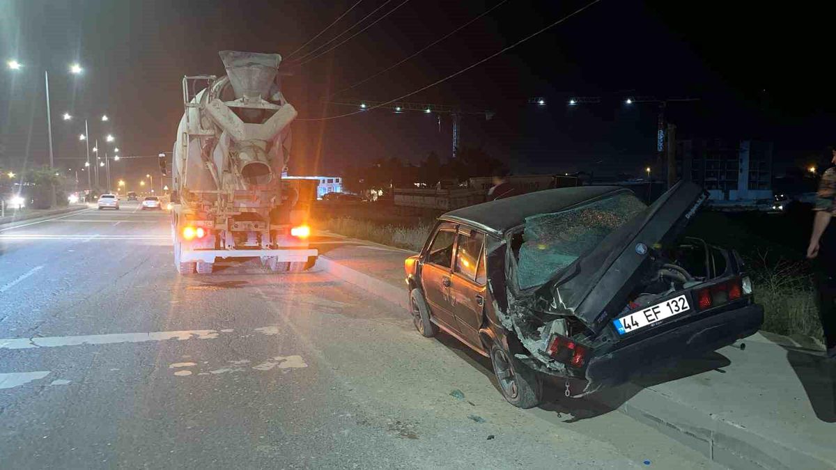 Malatya'da Trafik Kazası: 1 Yaralı