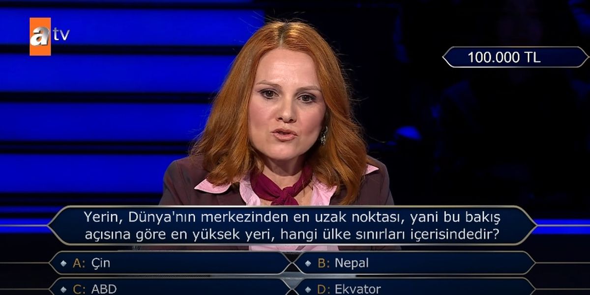 Yerin, dünya'nın merkezinden en uzak noktası, yani bu bakış açısına göre en yüksek yeri, hangi ülke sınırları içerisindedir?