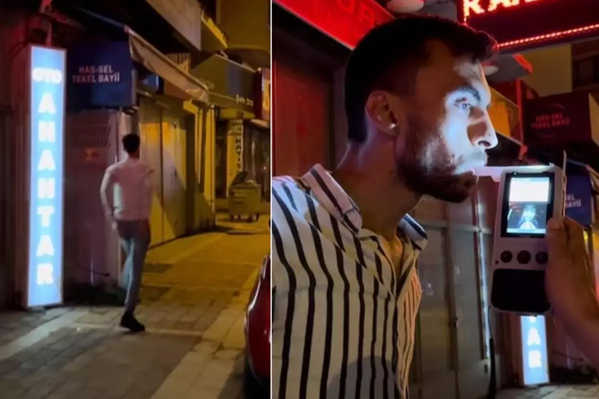 Alkolmetreyi üflemeyip kaçmaya çalıştı, polisin bir sözüyle geri döndü