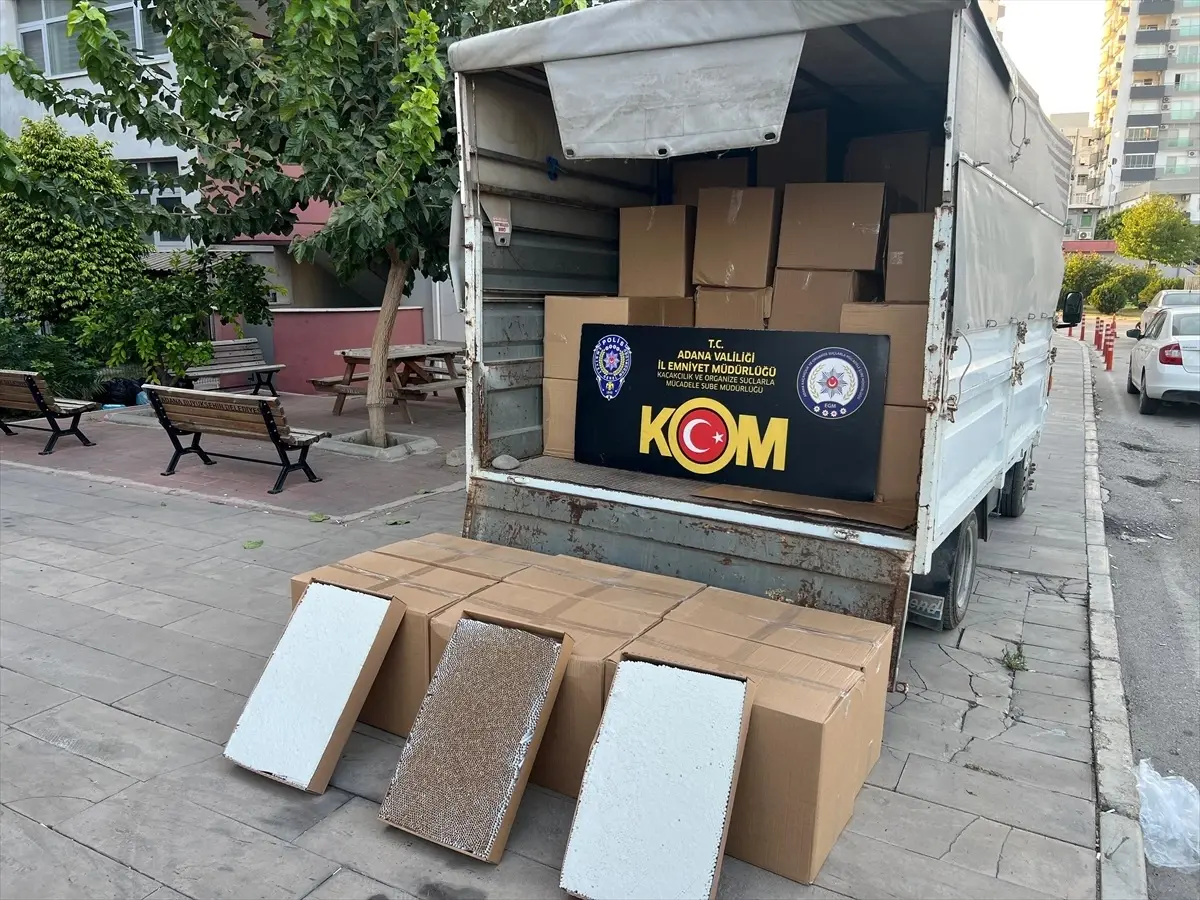 Adana'da 1.6 Milyon Kaçak Makaron Ele Geçirildi