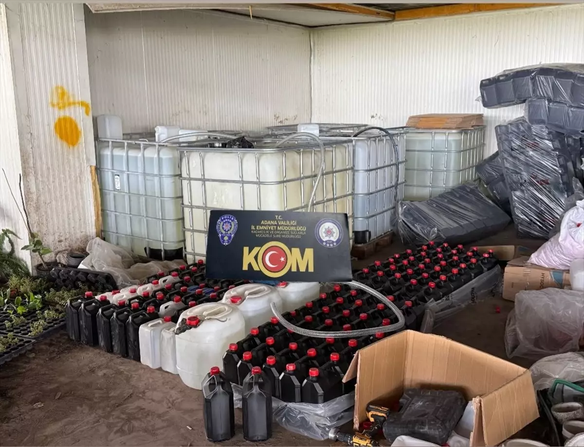 Adana'da 10 Bin 120 Litre Kaçak Etil Alkol Ele Geçirildi