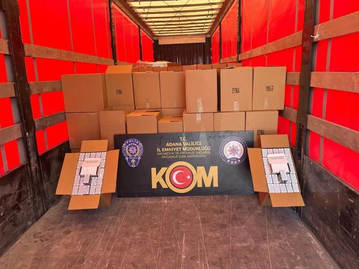 Adana'da 14 Milyon Kaçak Makaron Ele Geçirildi