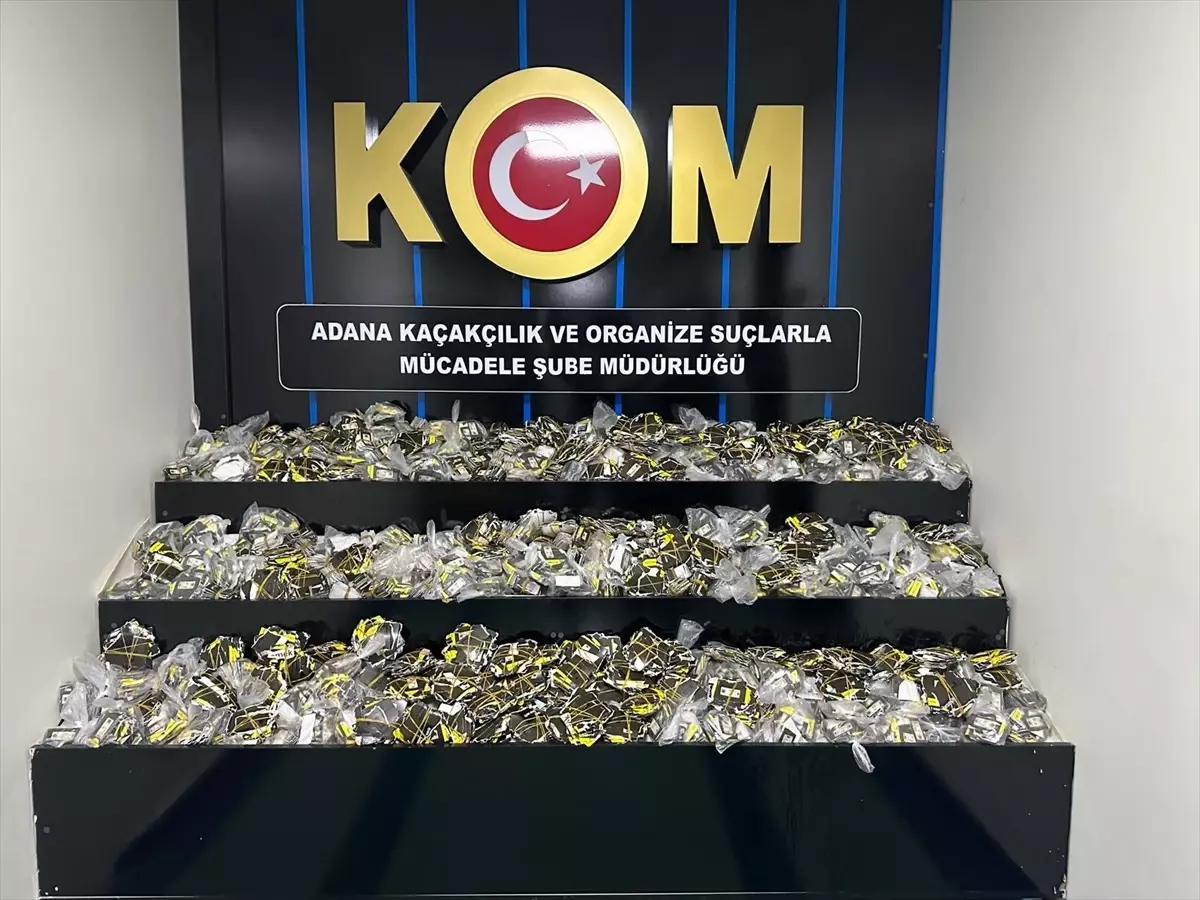 Adana'da 16 Bin Mükerrer Makaron Bandrolü Ele Geçirildi