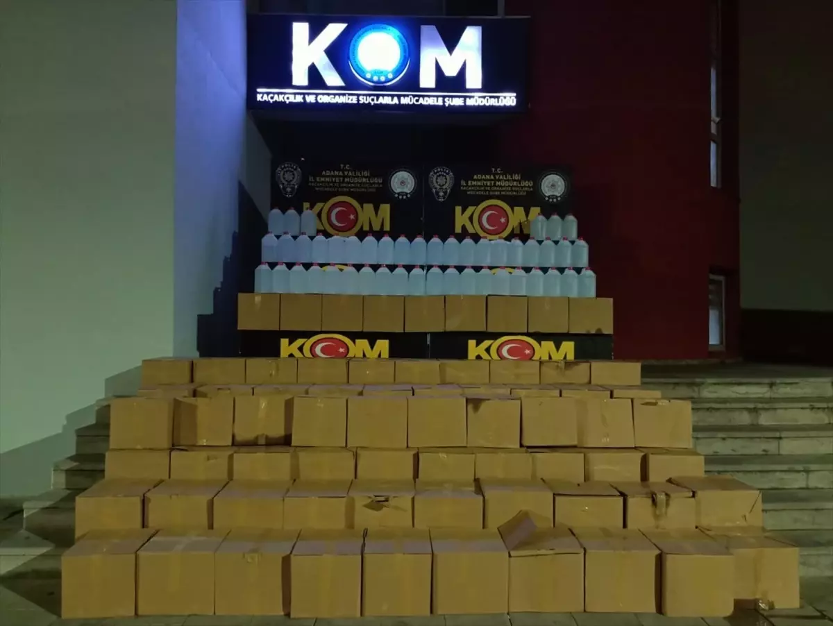 Adana'da 1690 Litre Kaçak Etil Alkol Ele Geçirildi