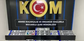 Adana'da Sahte Araç Plakası Operasyonu: 27 Plaka Ele Geçirildi