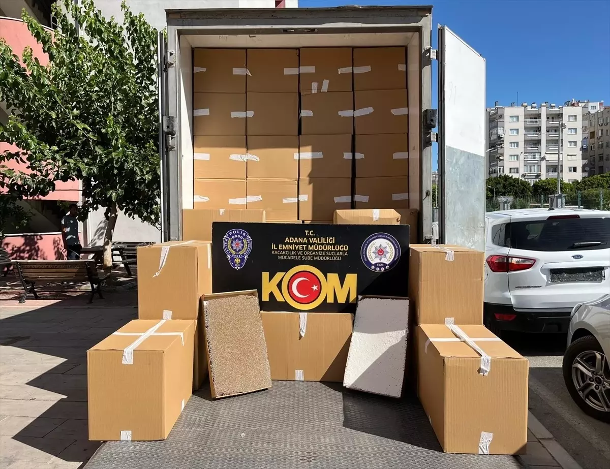Adana'da 5 Milyon Makaron Ele Geçirildi, 1 Şüpheli Tutuklandı