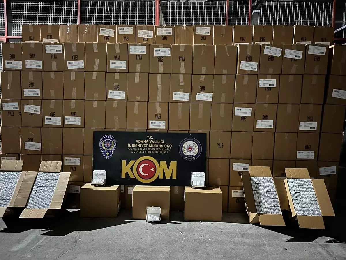 Adana'da 6.5 Milyon Makaron Ele Geçirildi