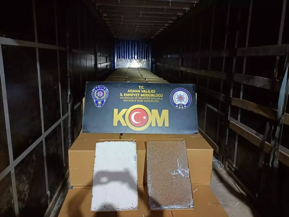 Adana'da Kaçakçılık Operasyonu: 7 Milyon Makaron Ele Geçirildi