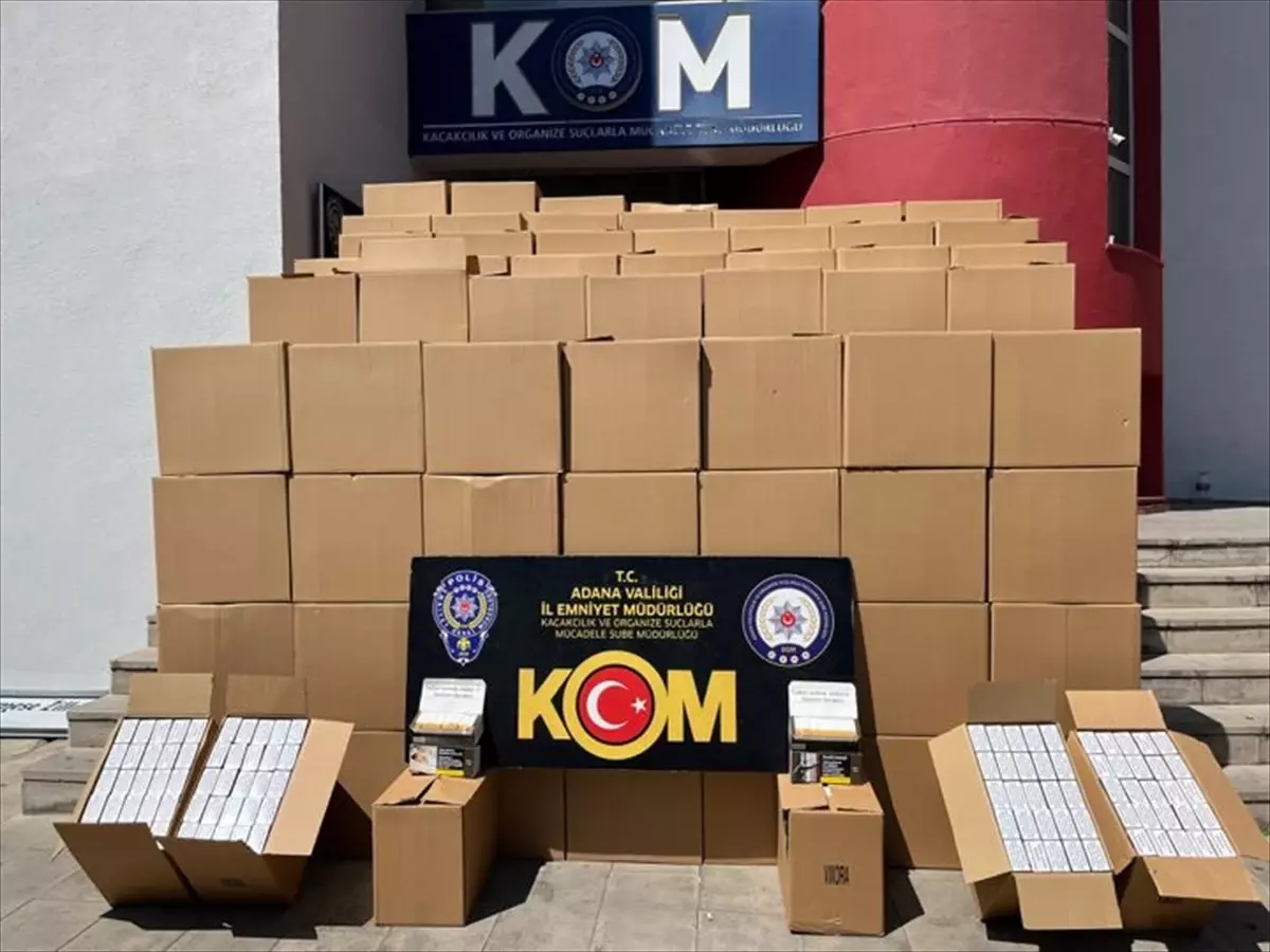 Adana'da 7.9 Milyon Kaçak Makaron Ele Geçirildi