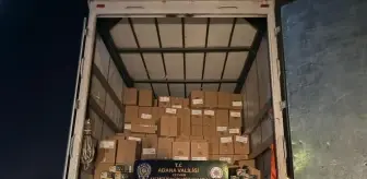 Adana'da 7 Milyon Makaron Ele Geçirildi