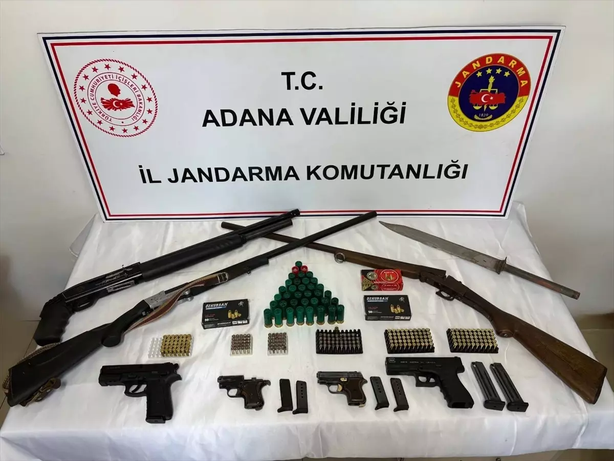 Adana'da Ruhsatsız Silah Operasyonu: 7 Silah Ele Geçirildi
