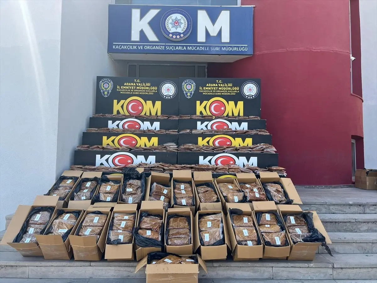 Adana'da 750 Kilogram Kaçak Nargile Tütünü Ele Geçirildi
