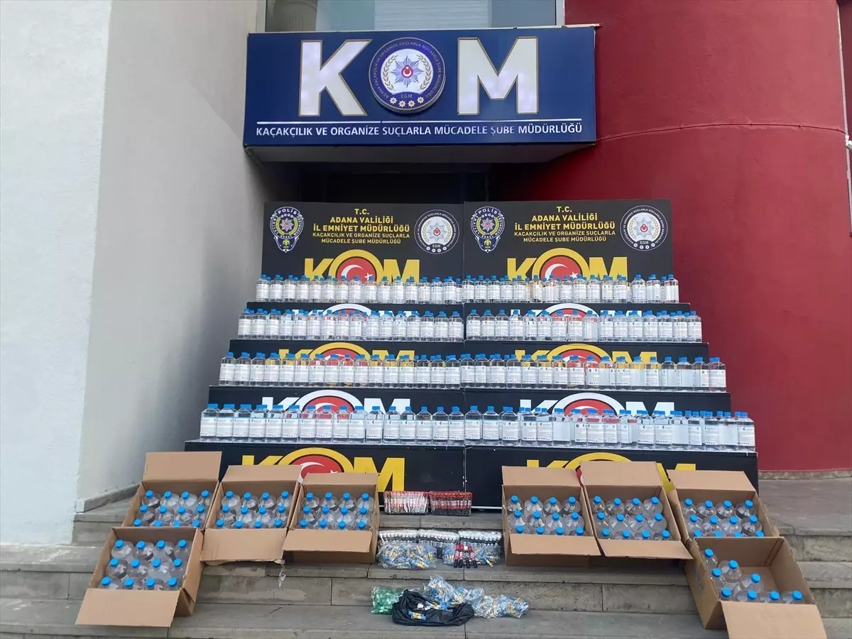 Adana'da Sahte İçki Operasyonu: 400 Litre Sahte İçki Ele Geçirildi