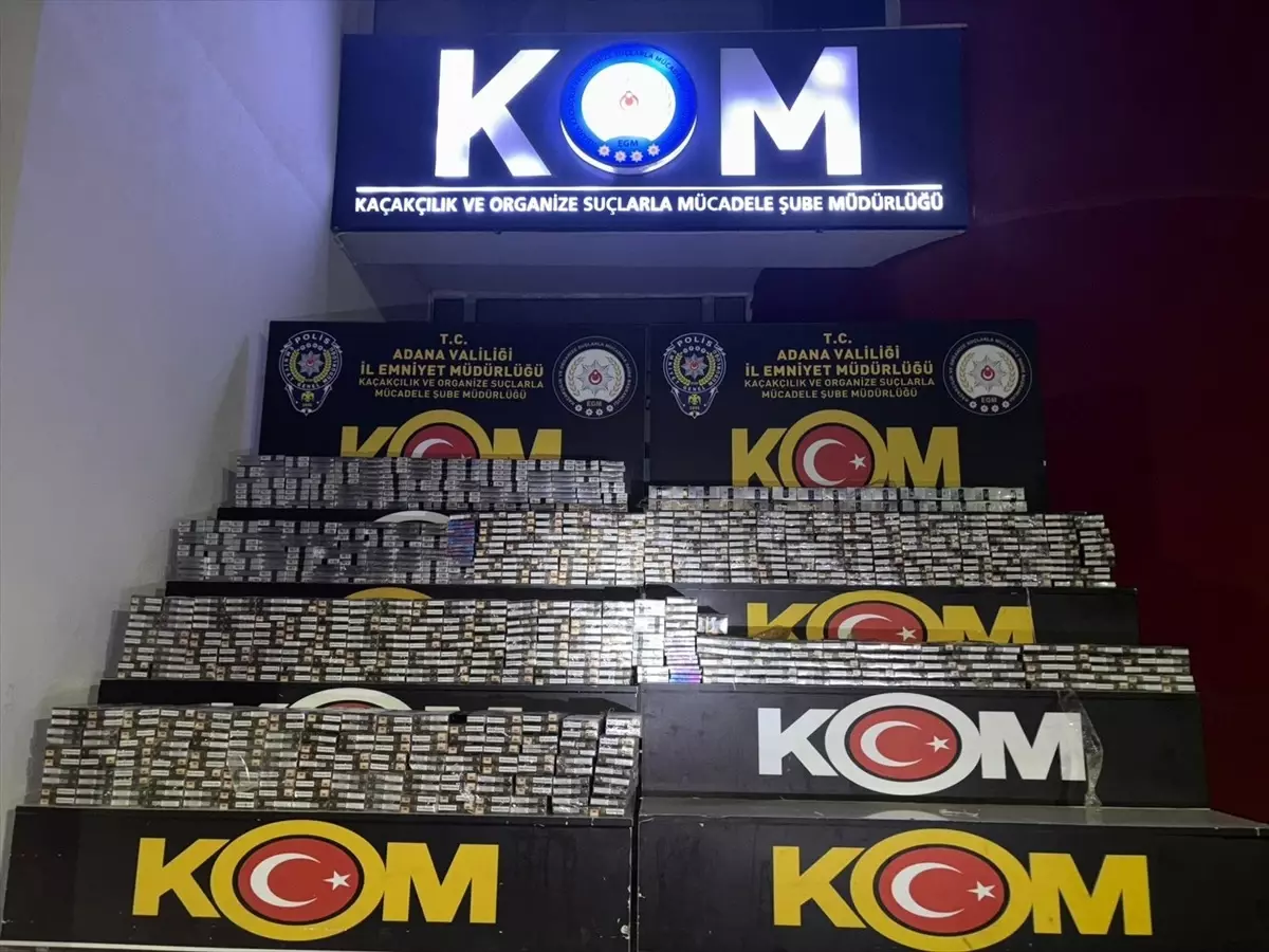 Adana'da Kaçak Sigara Operasyonu: 19 Bin Paket Ele Geçirildi