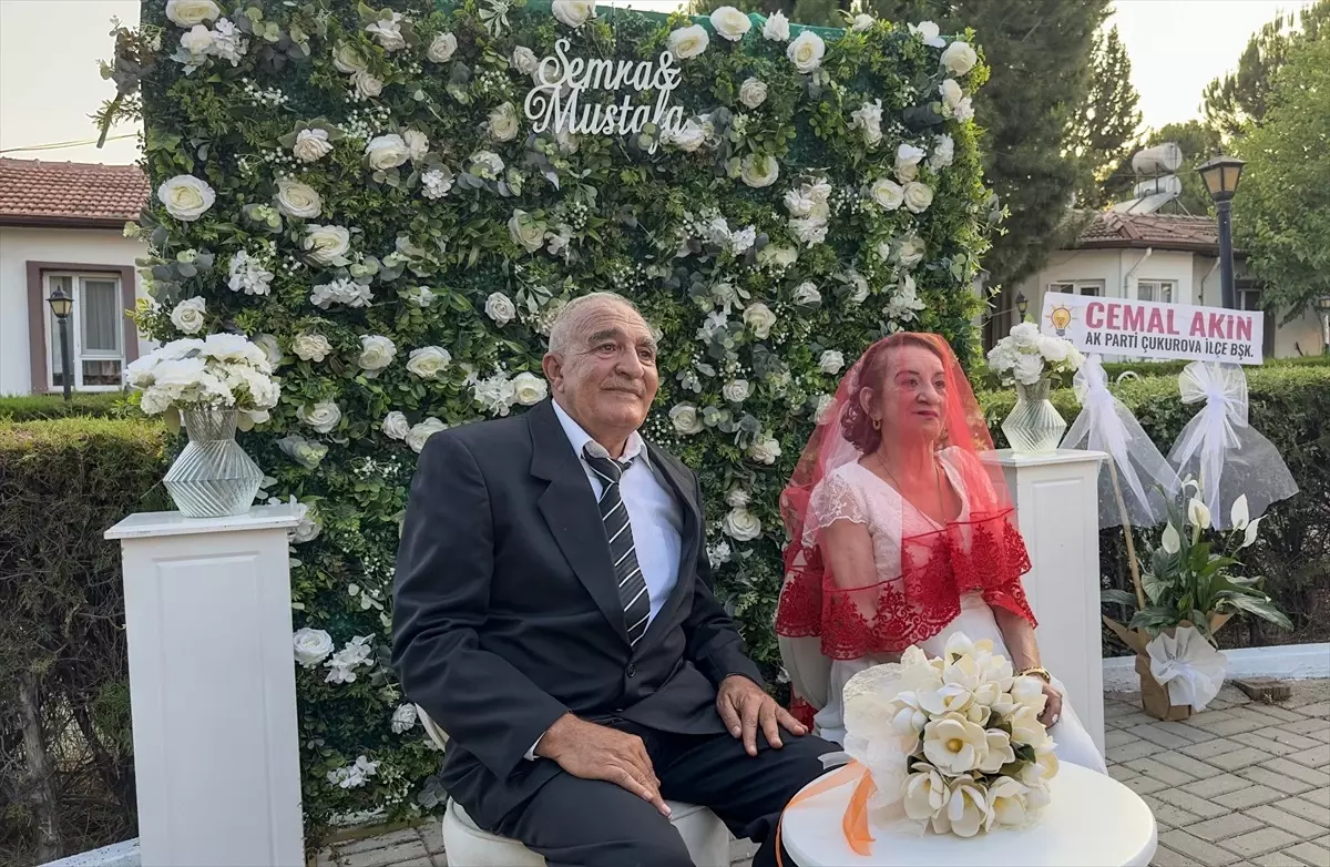 Adana'da huzurevinde tanışan çift evlendi
