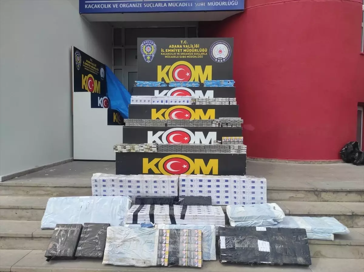 Adana'da 9.750 Paket Kaçak Sigara ve 3 Milyon Makaron Ele Geçirildi