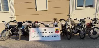 Adana'da Plakasız ve Şase Numarası Kazınmış 8 Motosiklet Ele Geçirildi