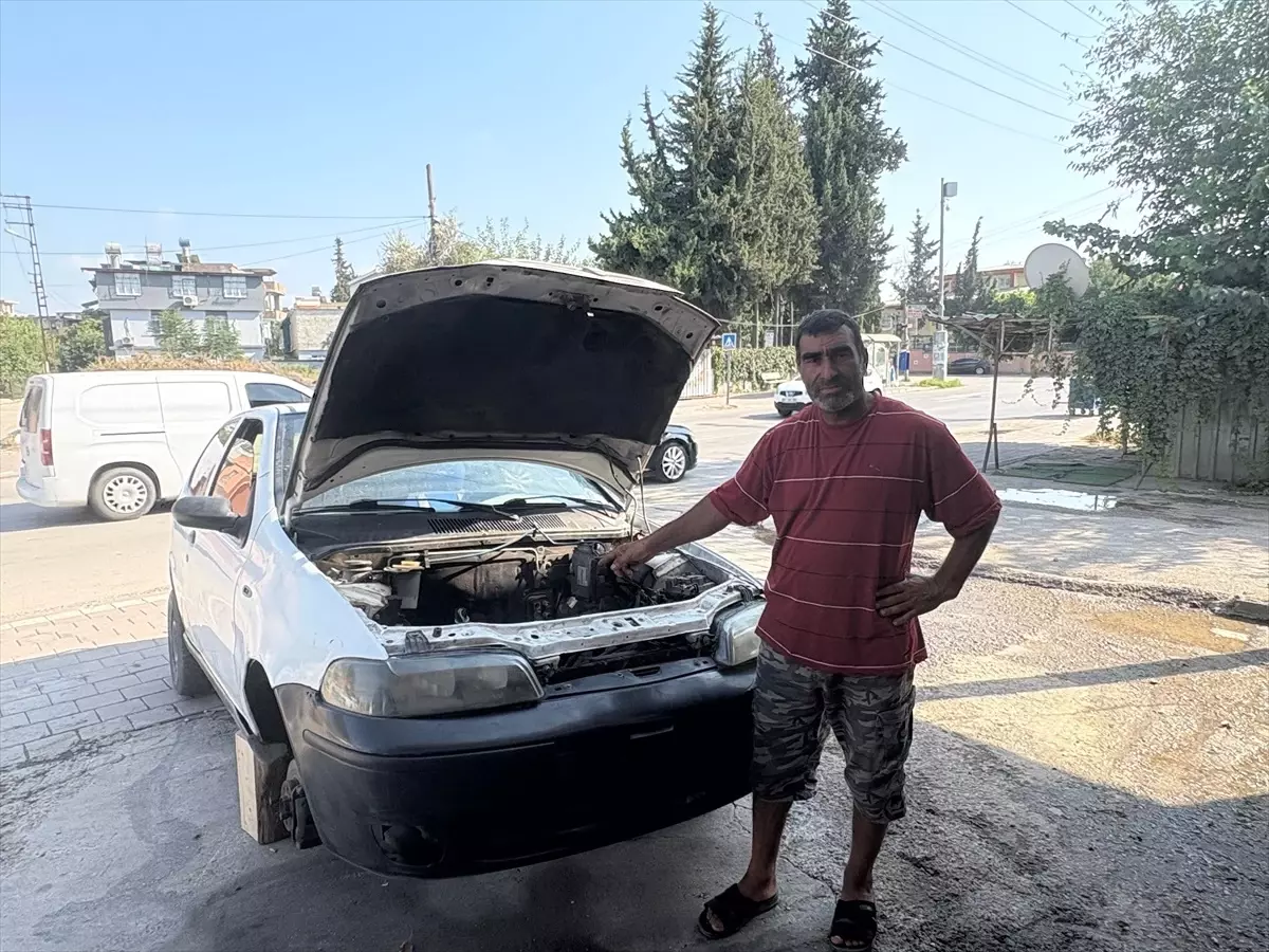 Adana'da Tamirciye Bırakılan Aracın Motoru Çalındı