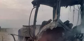 Adana'da Traktör Yangını: Araçta Hasar Oluştu