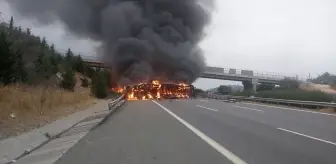Adana-Pozantı Otoyolu'nda Tır Yangını