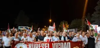 Adıyaman'da Filistin ve Küresel Sumud Filosu'na Destek Yürüyüşü Düzenlendi