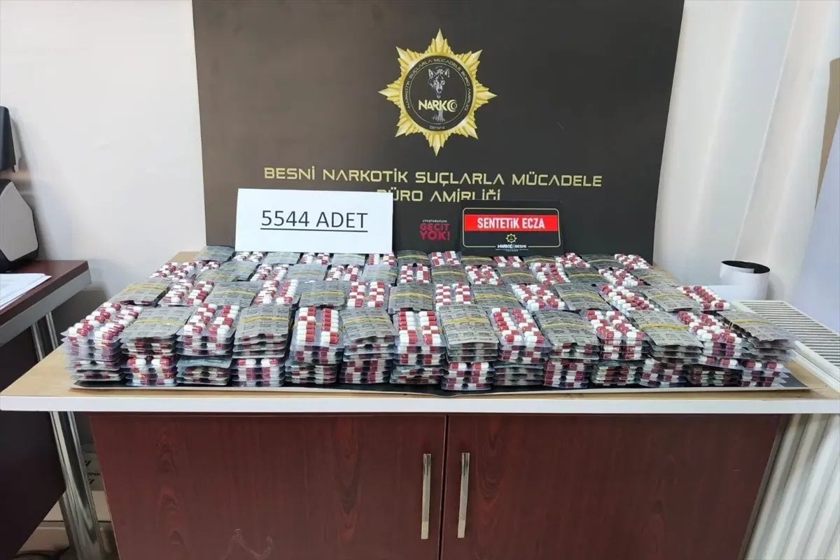 Adıyaman'da Uyuşturucu Operasyonu: 5 Bin 544 Hap Ele Geçirildi