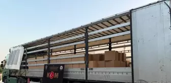 Dinar'da 4 Milyon 300 Bin Kaçak Makaron Ele Geçirildi