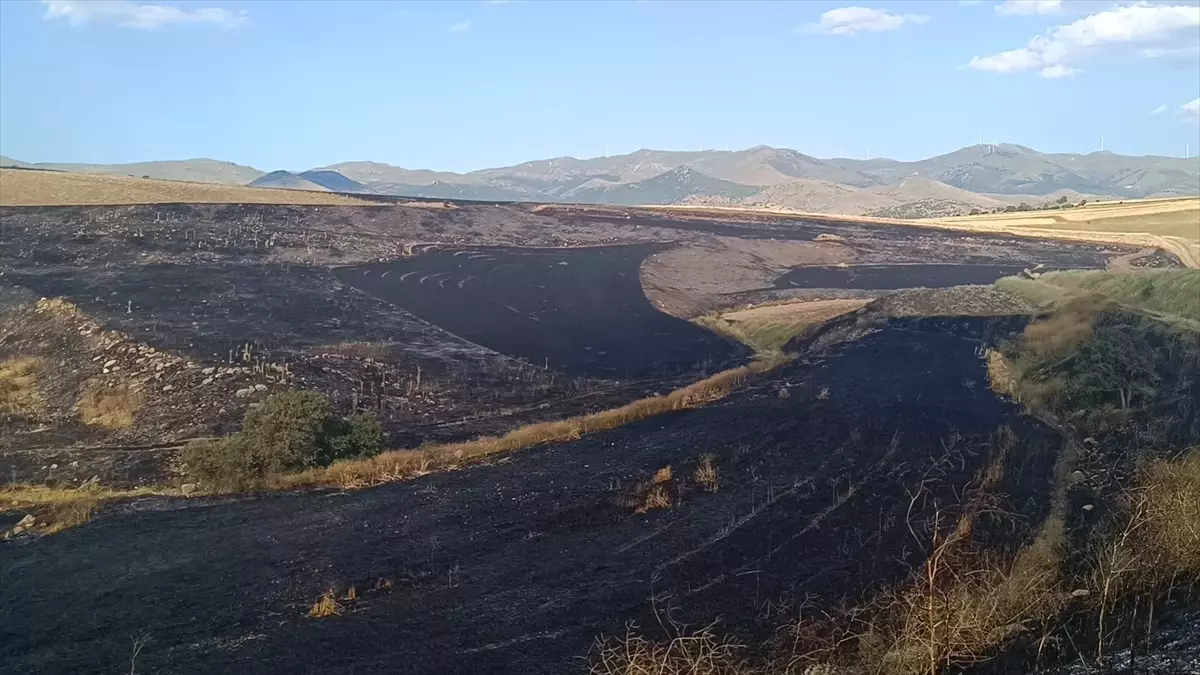 Afyonkarahisar'da Tarım Arazisinde Yangın Çıktı