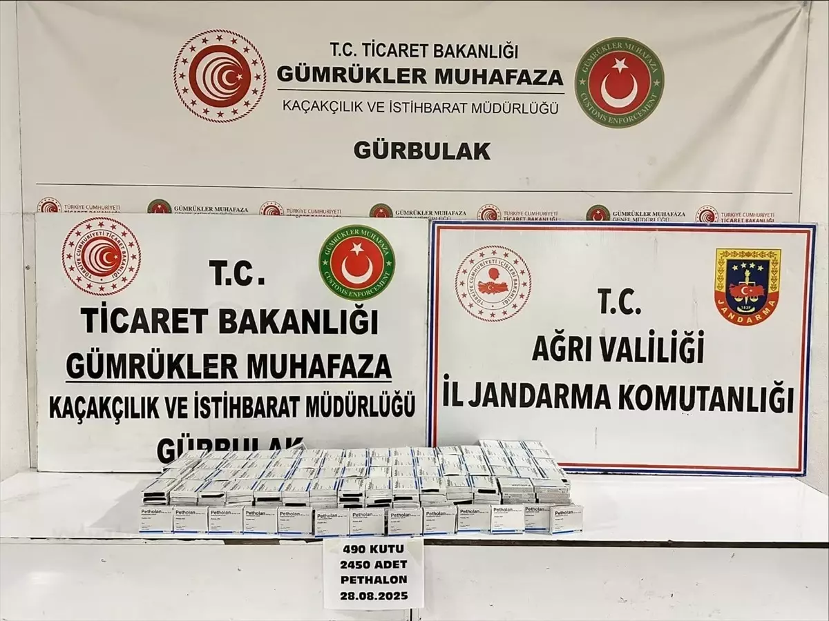 Ağrı'da Uyuşturucu Operasyonu: 2 Bin 450 Hap Ele Geçirildi