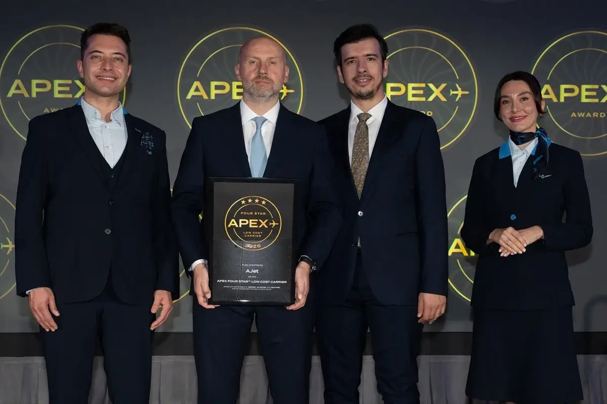 AJet, Dört Yıldızlı Düşük Maliyetli Havayolu Ödülünü İkinci Kez Kazandı