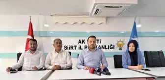 AK Parti Siirt İl Başkanı Özturan'dan 'Terörsüz Türkiye' sürecine ilişkin açıklama