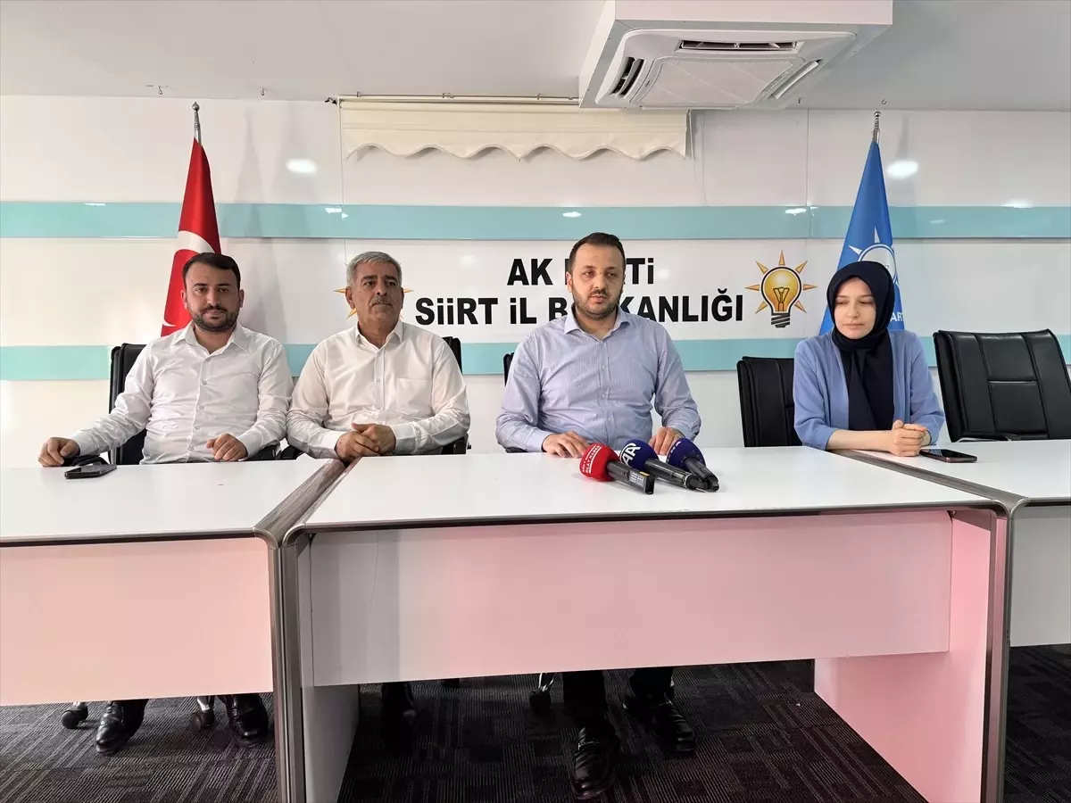 AK Parti Siirt İl Başkanı Özturan'dan 'Terörsüz Türkiye' sürecine ilişkin açıklama